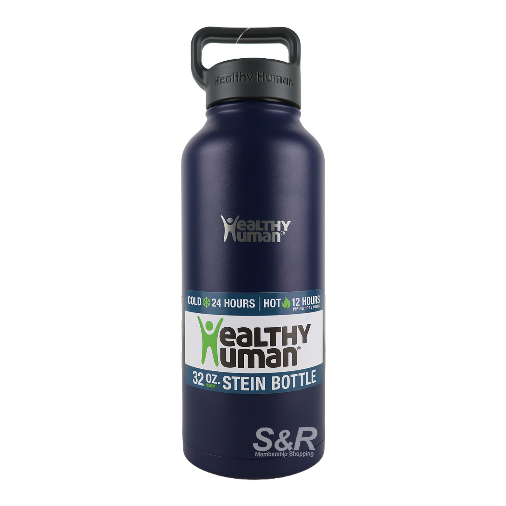 Healthy Human Navy Stainless Steel Water Bottle 950mL